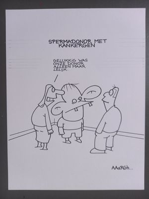 Originele cartoon: Spermadonor
