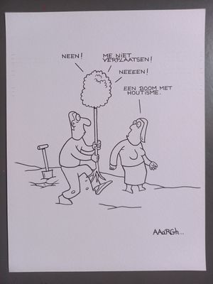Originele cartoon: Houtisme
