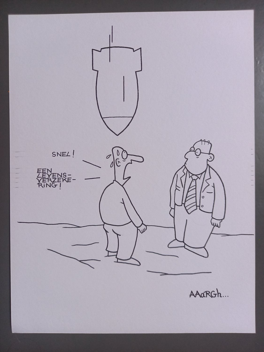 Originele cartoon: Levensverzekering