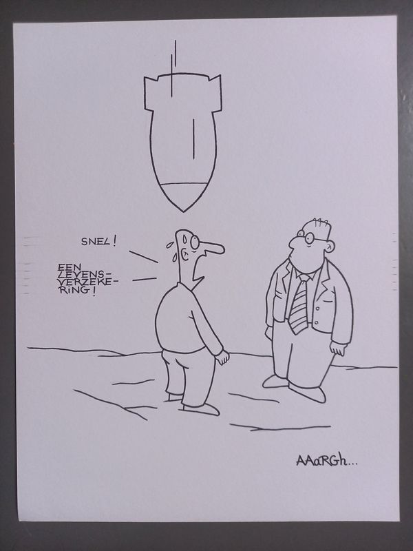 Originele cartoon: Levensverzekering