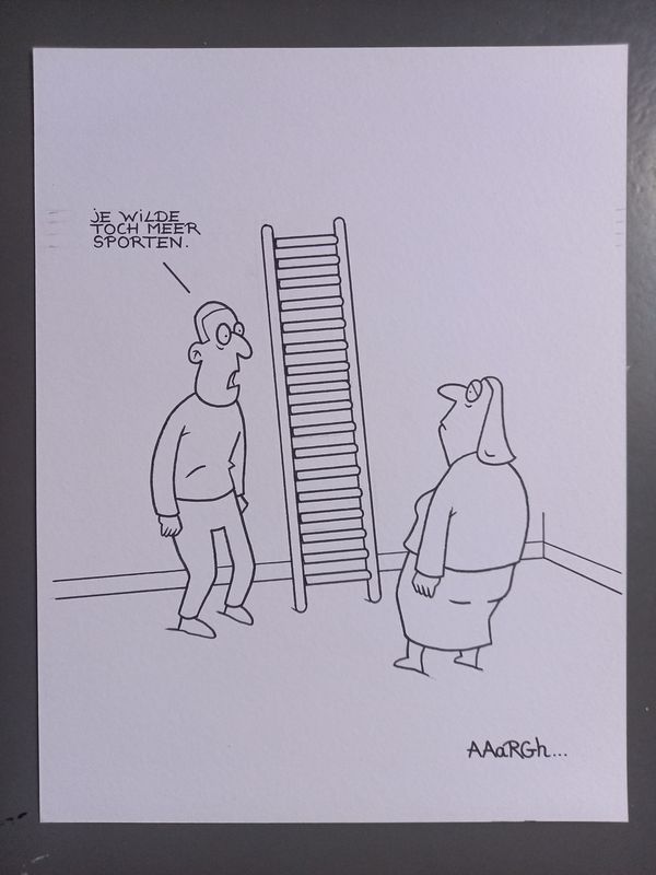 Originele cartoon: Meer sporten