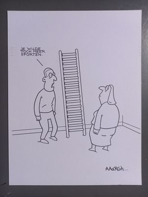 Originele cartoon: Meer sporten