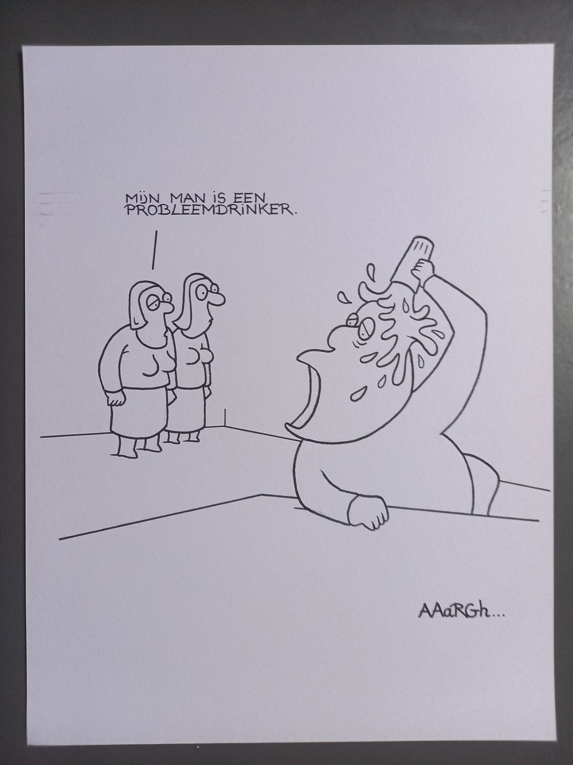 Originele cartoon: Probleemdrinker