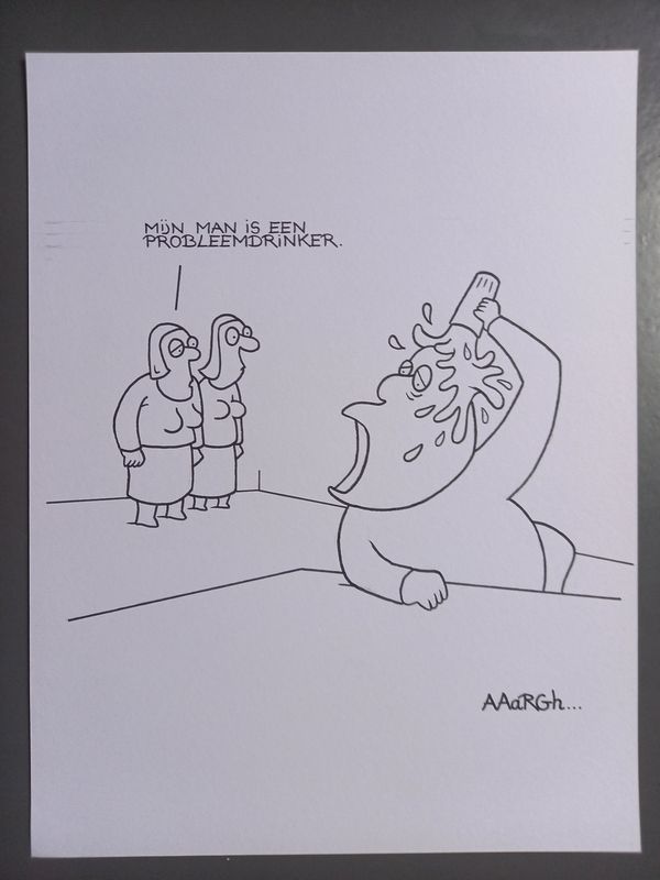 Originele cartoon: Probleemdrinker