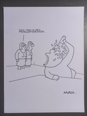 Originele cartoon: Probleemdrinker