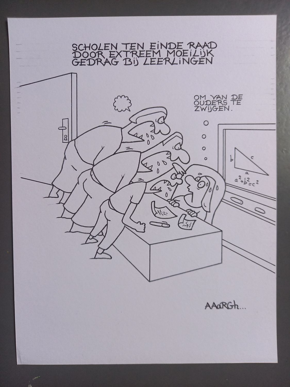 Originele cartoon: Moeilijke leerlingen