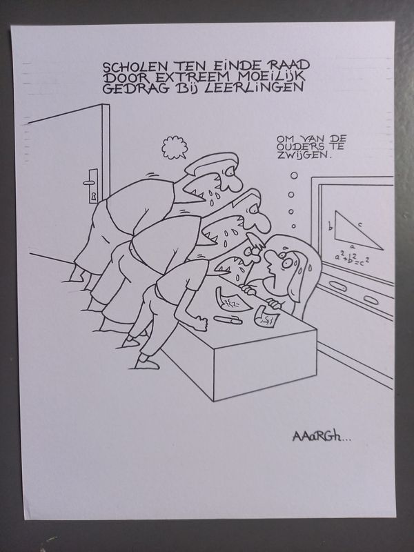 Originele cartoon: Moeilijke leerlingen