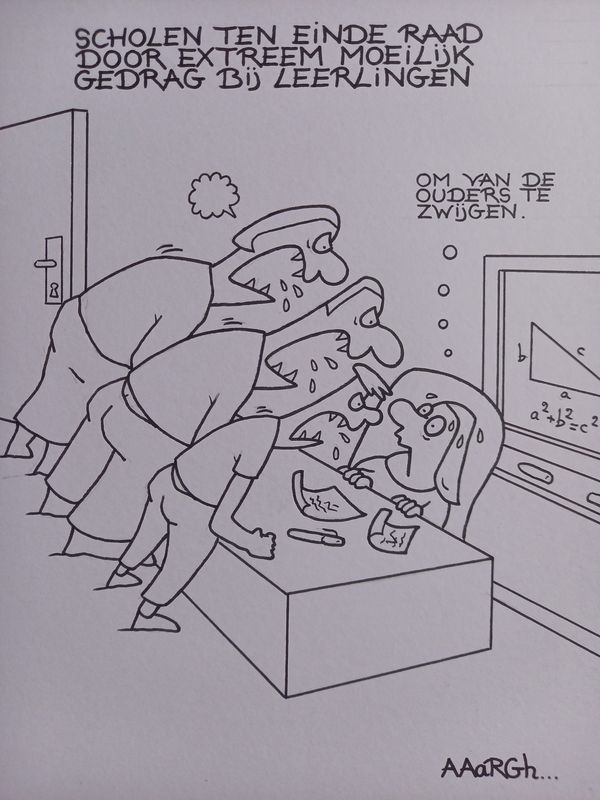 Originele cartoon: Moeilijke leerlingen