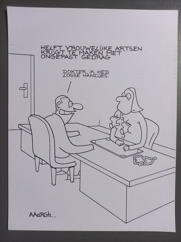 Originele cartoon: Losse handjes