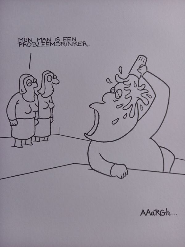 Originele cartoon: Probleemdrinker