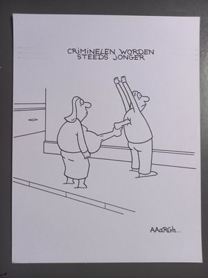 Originele cartoon: Jonge criminelen