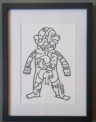 Ingekaderde originele tekeningen