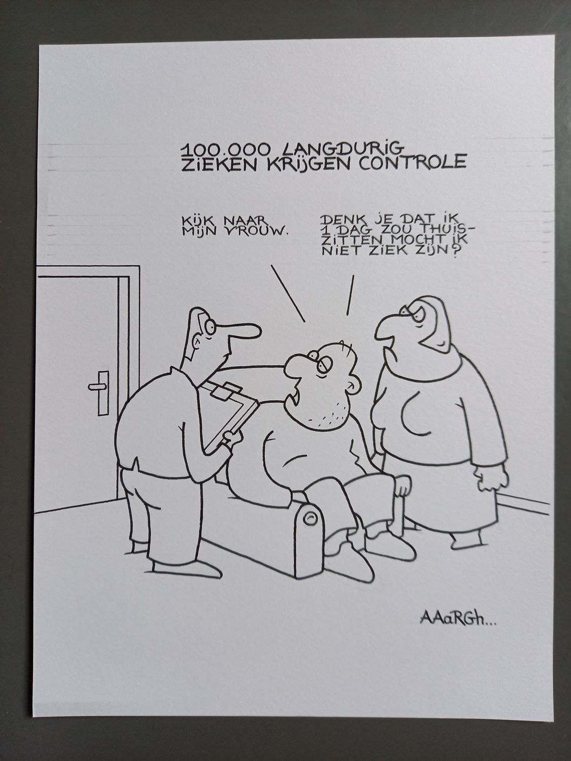 Originele cartoon: controle
