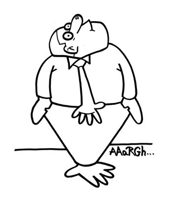Ingekaderde originele tekening: Handdasman