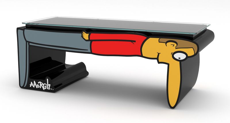 Design salontafel liggende man