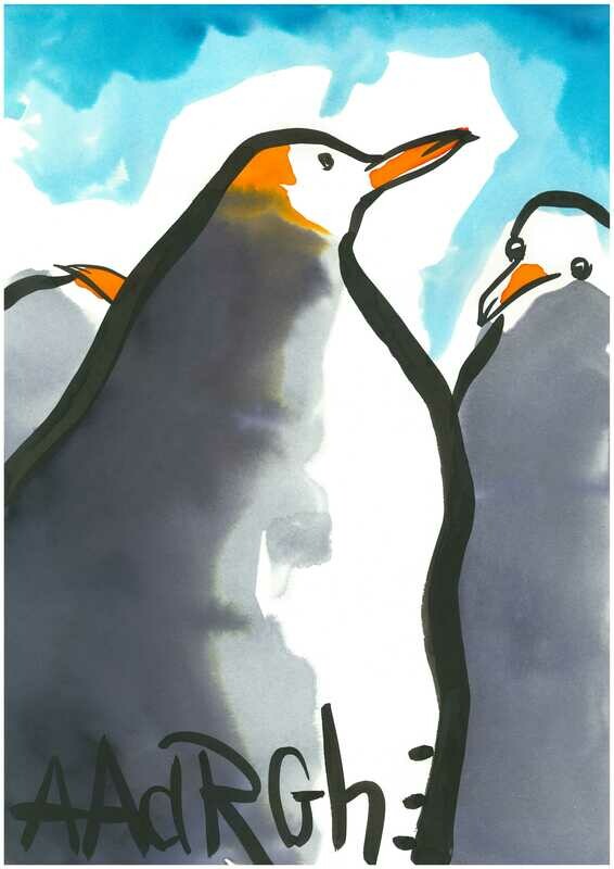 Three Pengiuns - AAaRGh Art Collectie