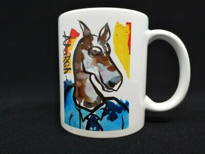 CEhOrse met tekstopdruk "Ik werk paardtime" - AAaRGh Art Collectie