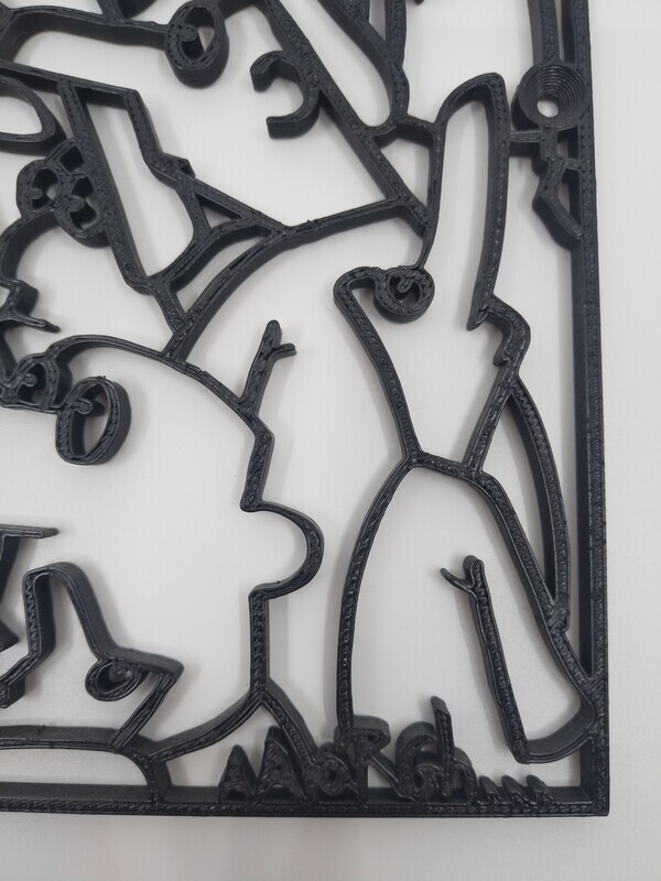 3D-kunst Mannen onder elkaar