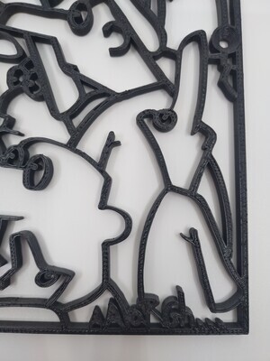 3D-kunst Mannen onder elkaar