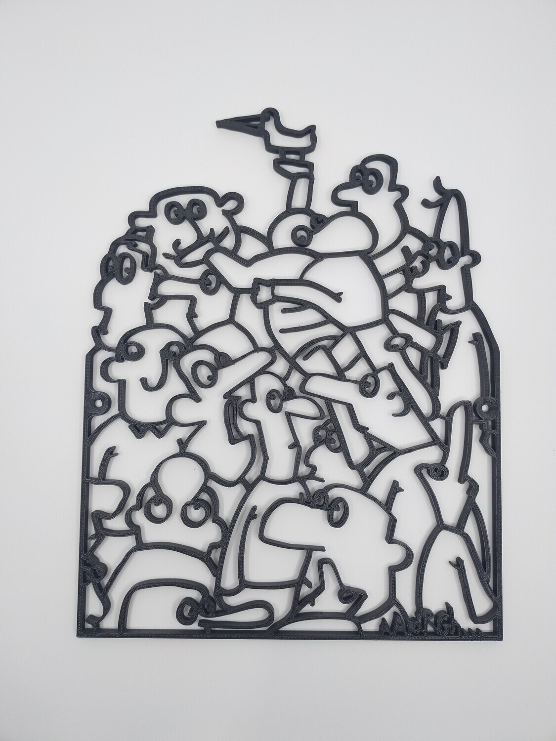 3D-kunst Mannen onder elkaar