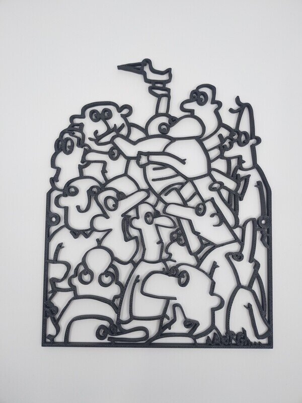 3D-kunst Mannen onder elkaar