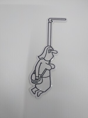 Interieursticker hangend vrouwtje