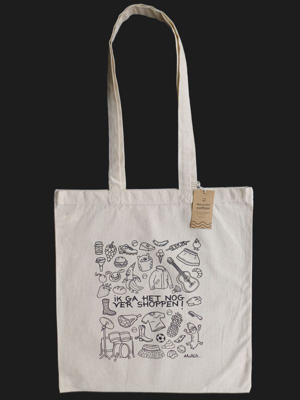 Totebag "Ik ga het nog ver shoppen" - voorwerpen
