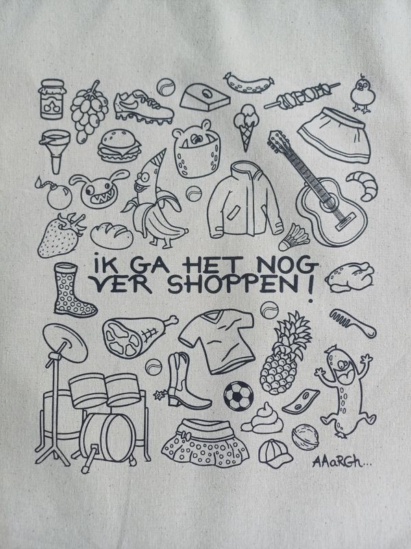 Totebag "Ik ga het nog ver shoppen" - voorwerpen