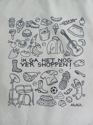 Totebag "Ik ga het nog ver shoppen" - voorwerpen