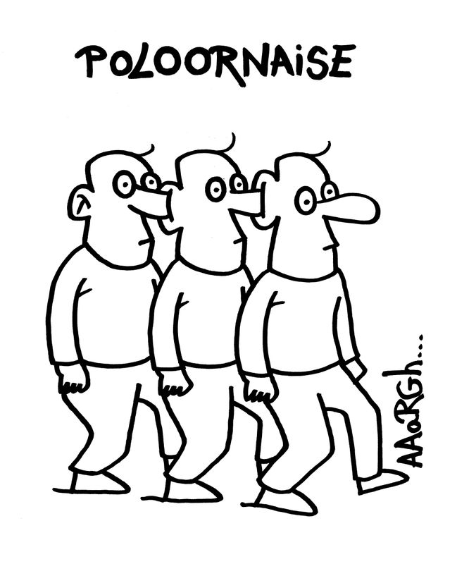 Ingekaderde originele tekening: Poloornaise