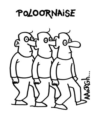 Ingekaderde originele tekening: Poloornaise