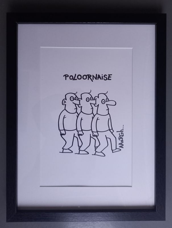 Ingekaderde originele tekening: Poloornaise