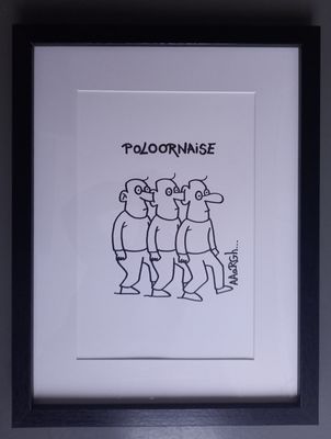 Ingekaderde originele tekening: Poloornaise