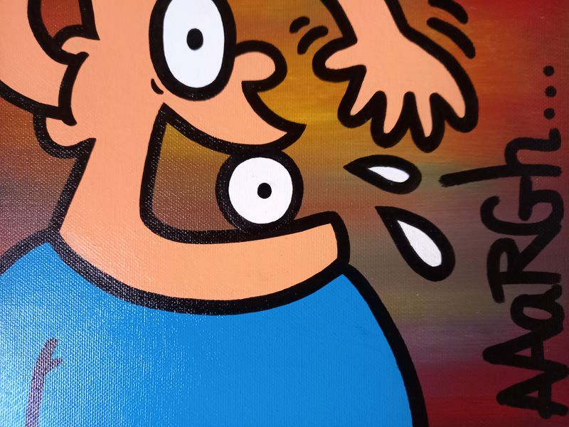 Schilderij: Hallo!