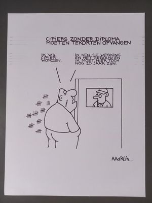 Originele cartoon: Cipiers