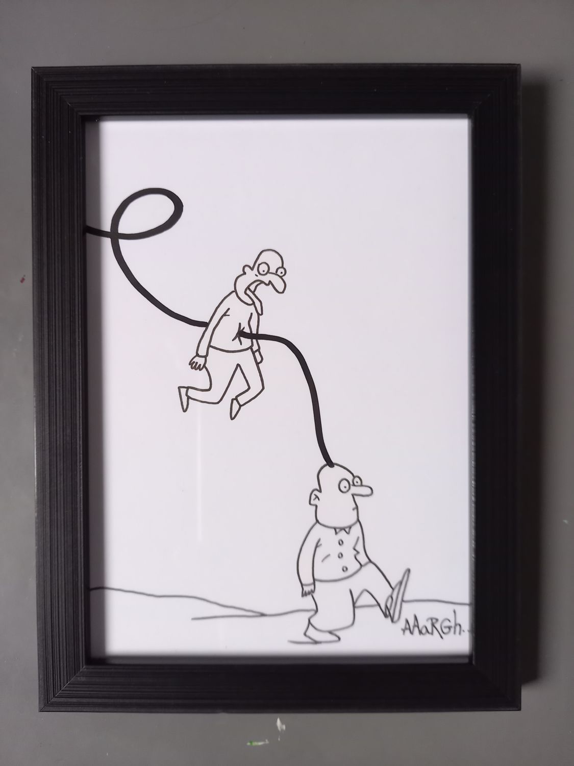 Ingekaderde originele tekening: Dodelijk haar