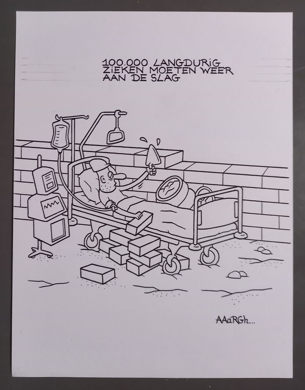 Originele cartoon: Langdurig zieken