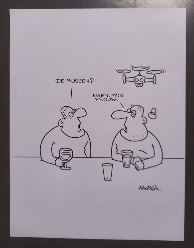 Originele cartoon: Drone