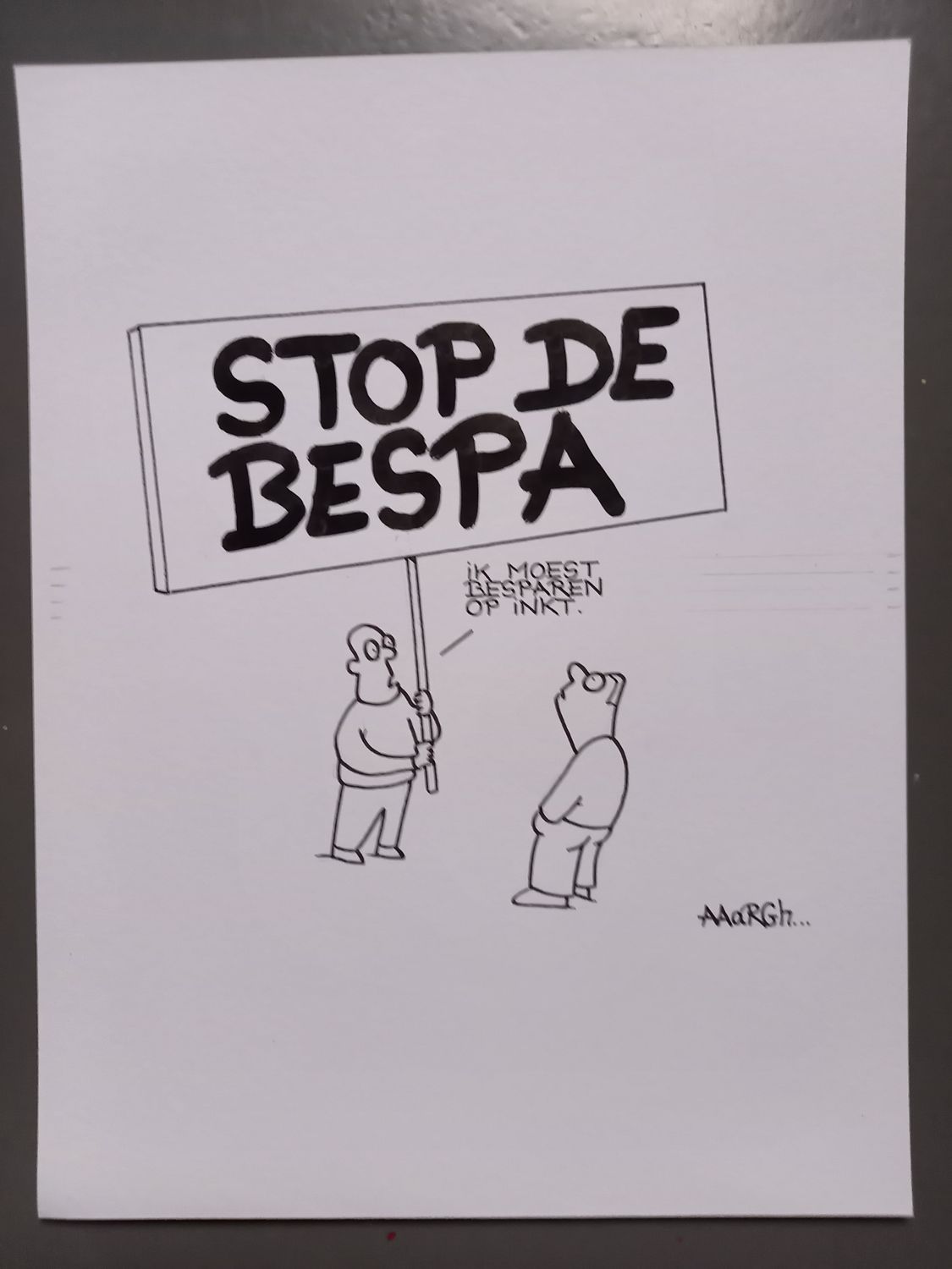 Originele cartoon: Besparingen
