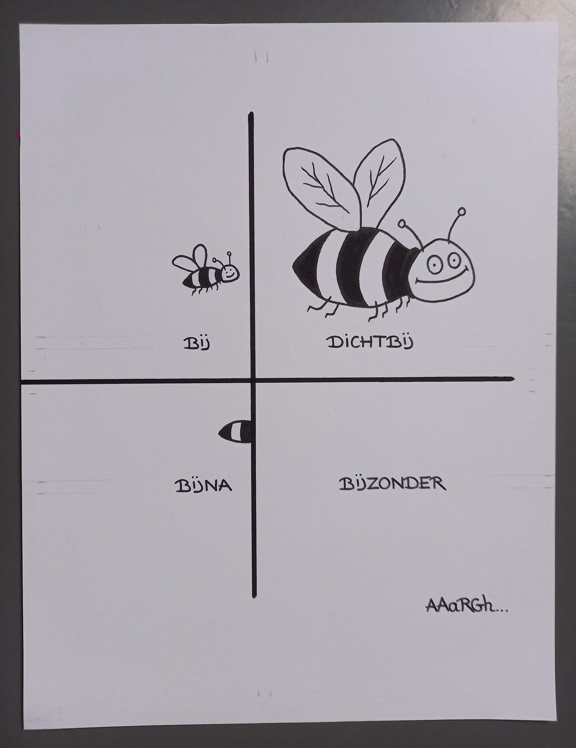 Originele cartoon: Bij