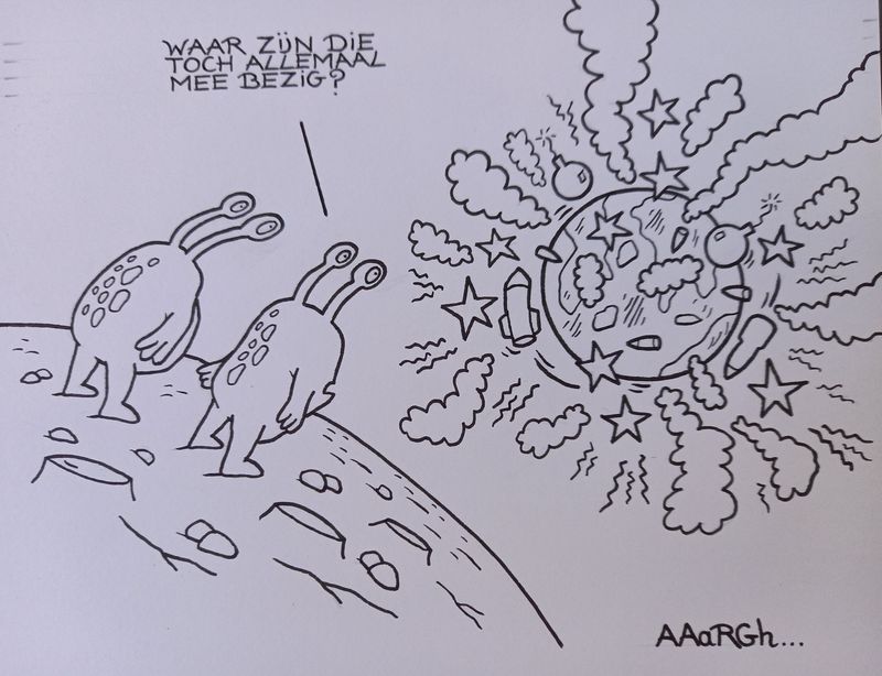 Originele cartoon: Aliens
