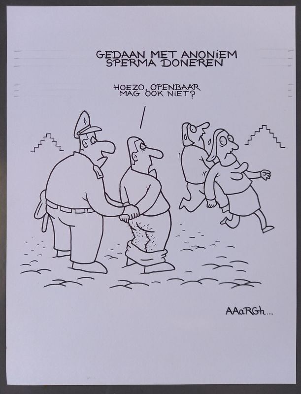 Originele cartoon: Anoniem sperma doneren