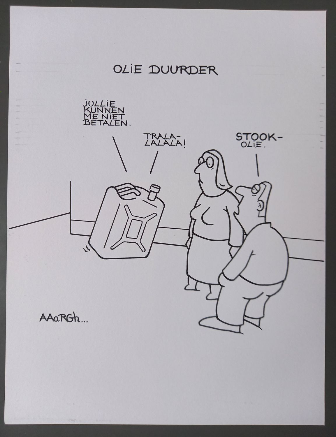 Originele cartoon: Stookolie
