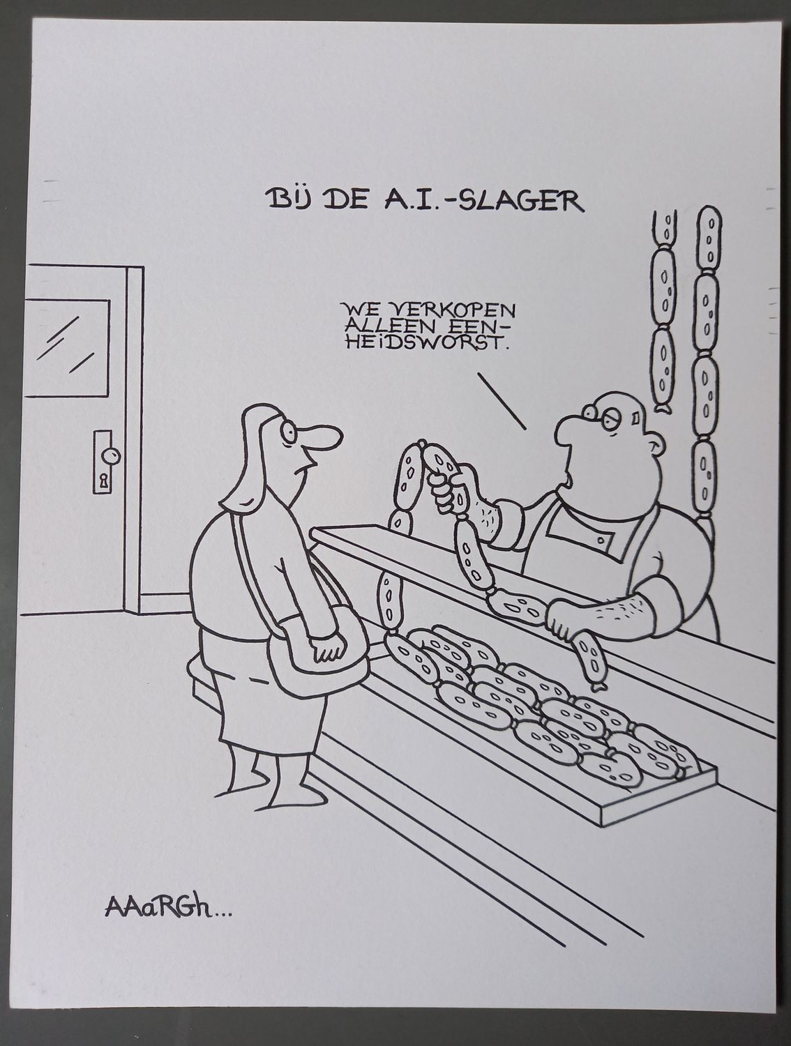 Originele cartoon: A.I.-slager