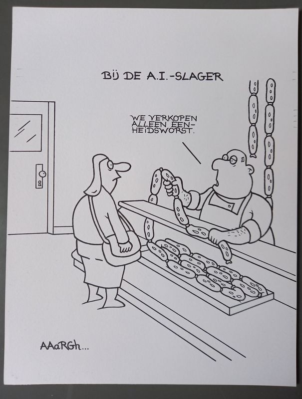 Originele cartoon: A.I.-slager