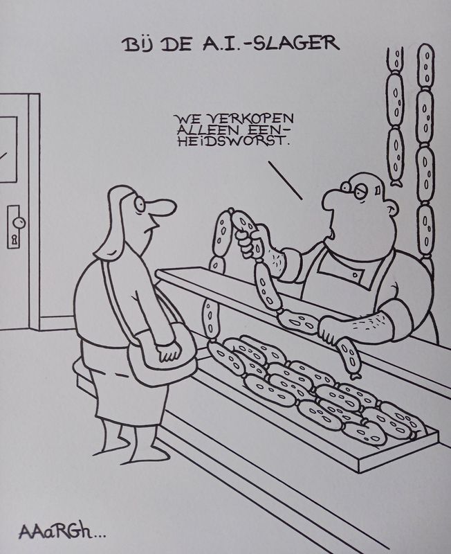 Originele cartoon: A.I.-slager