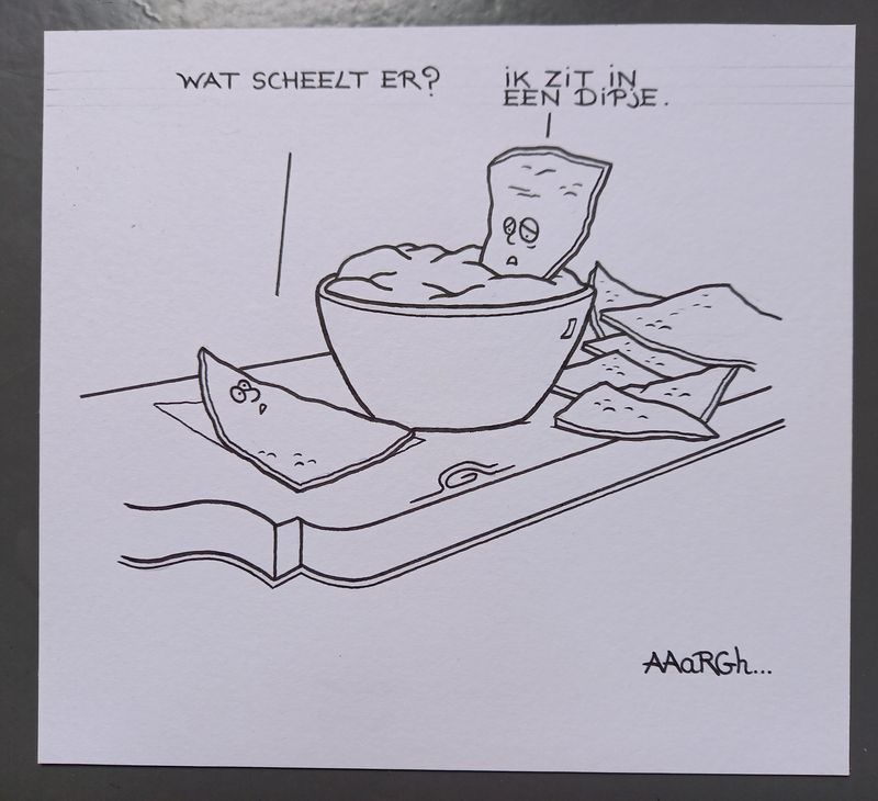 Originele cartoon: Dipje