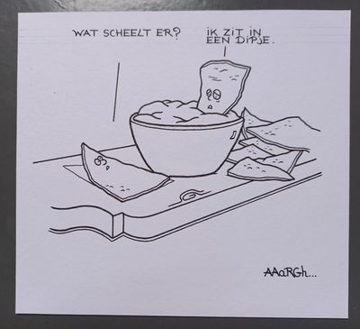 Originele cartoon: Dipje