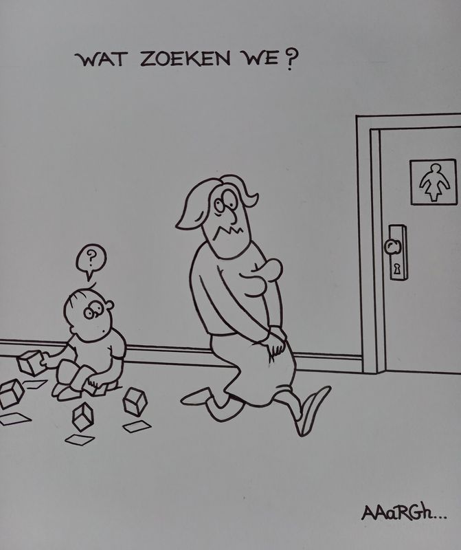 Originele tekening cartoonraadsel: Mammoet