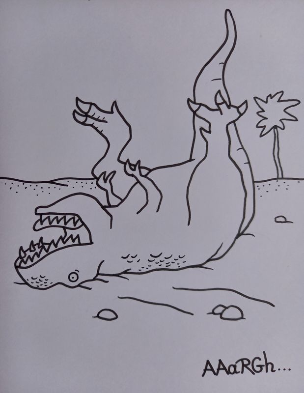 Originele cartoon: Tyrannosaurus Averex